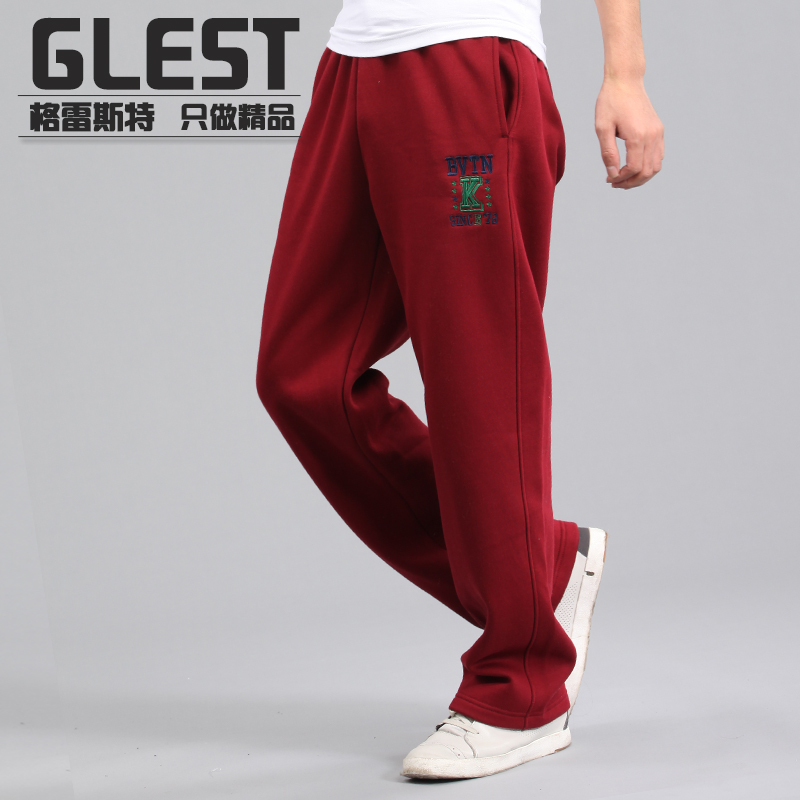 拓营者运动长裤男士秋冬加厚抓绒保暖休闲大码宽松棉卫裤运动裤