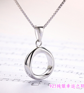 项链纯银冷淡风刻字生日礼物吊坠
