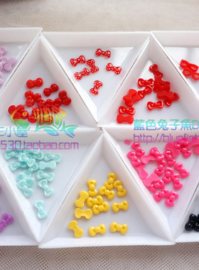 DIY手工串珠材料挂件饰品配件KITTY猫/玩偶装饰蝴蝶结多色有孔