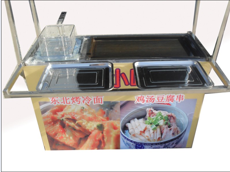 龙卷风薯塔旋风土豆机手推车摆摊流动车小吃车铁板手抓饼早餐车