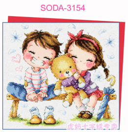 dmc十字绣卡通人物zp116soda3154中格情侣系列crossstitch