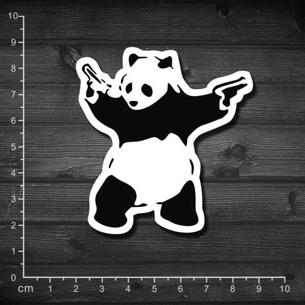 单张 恶搞 街头艺术 涂鸦 banksy 经典熊猫 笔记本贴纸 防水箱贴