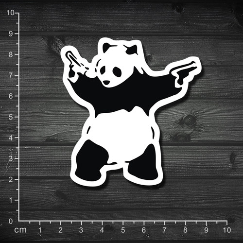 发10张 恶搞街头艺术 涂鸦 Banksy 经典熊猫 笔记本贴纸 防水箱贴