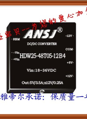 HDW25-96S15B4 DC-DC 25W 110转15V安时捷电源模块HDW25-110S15B4