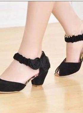 小码鞋绿色灰色黑色磨沙粗跟鱼嘴鞋子中跟凉鞋小码凉鞋 32码 33码