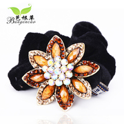 Retro bagen grass-encrusted hair ornaments flannel flower high elastic hair bands Korea hair hair elastic rope accessories