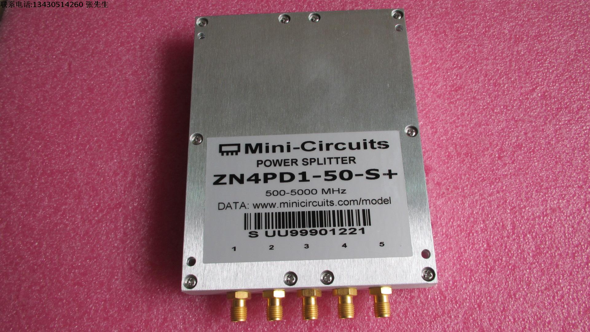 ZN4PD1-50-S+进口500-5000MHz SMA 一分四高频射频微波同轴功分器