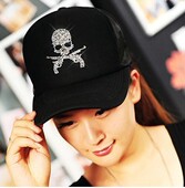 贴钻服装 新款 骷髅手枪烫钻成品水钻图成品图案 辅料DIY饰品定制