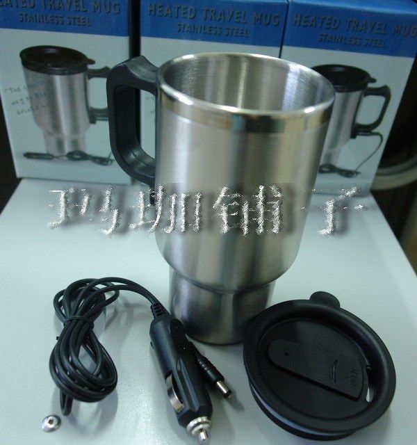 (全不锈钢)厂家促销/全不锈钢汽车电热杯/汽车保温杯/汽车杯/水杯图片