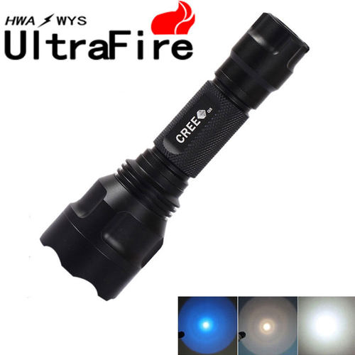 正品 UltraFire/神火 CREEQ5 T6强光手电筒防水锂电池照明电筒 C8