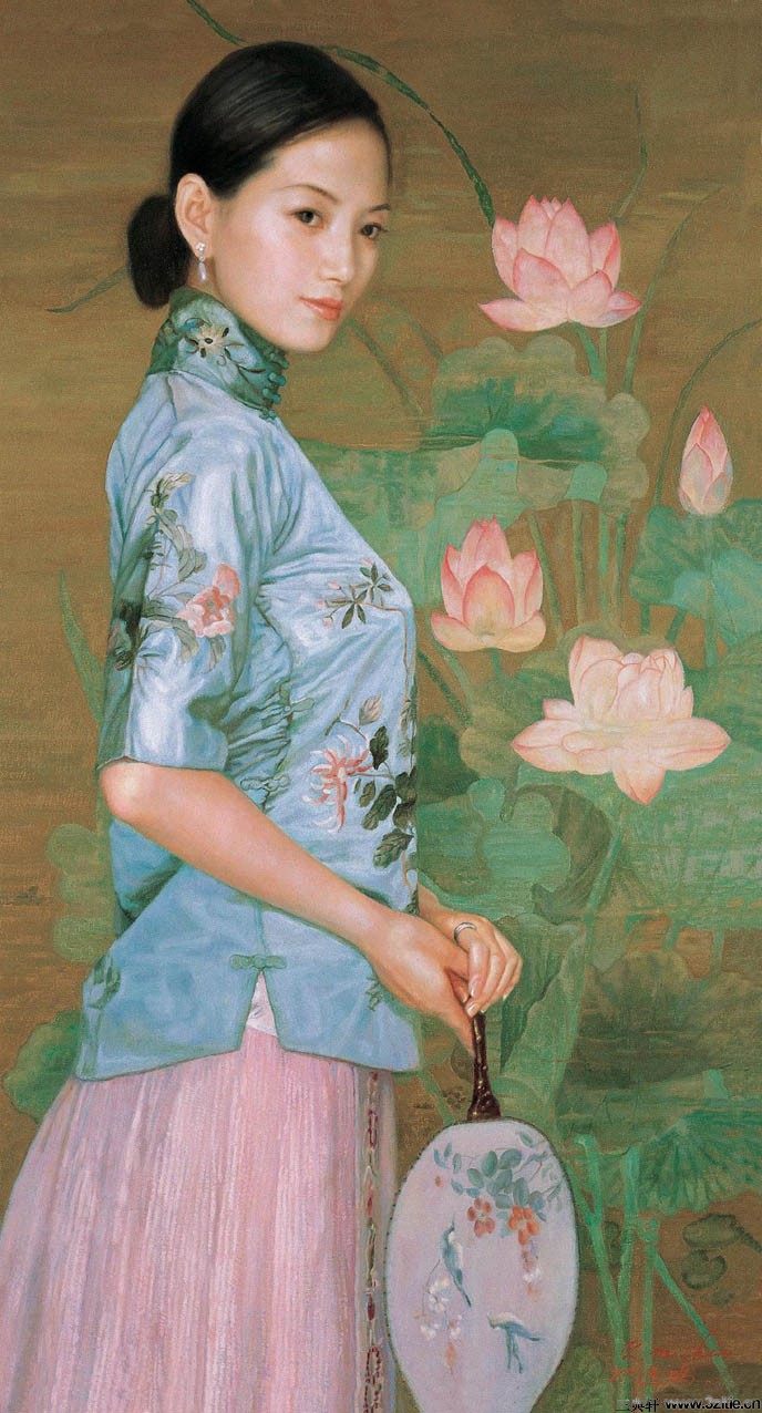 苏绣diy人物套件 陈逸飞 中国仕女图 30cm x 60cm  满额包邮