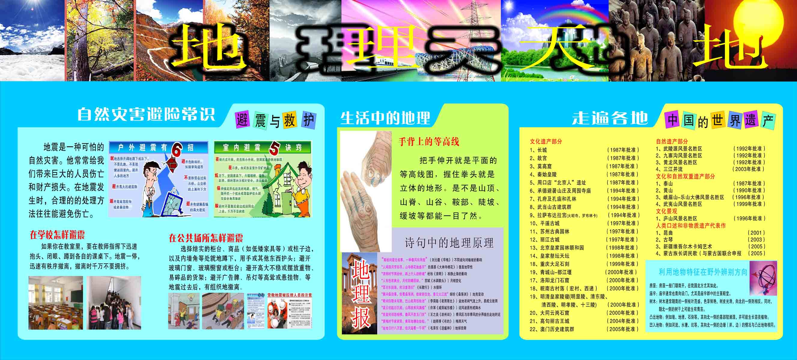 海报印制209海报展板素材(制作)679地理教育宣传栏