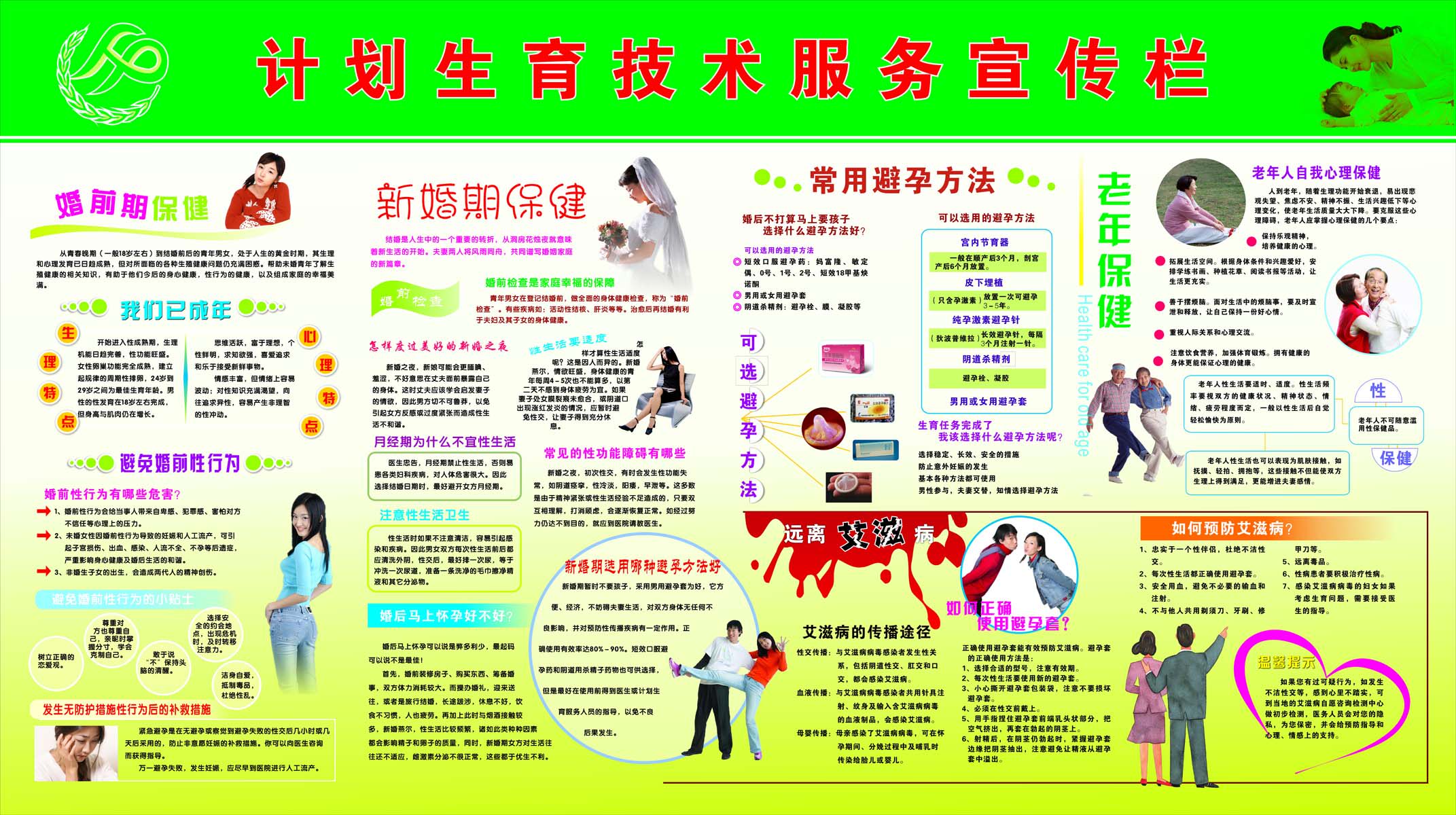 海报印制93素材健康展板207生殖保健知识宣传
