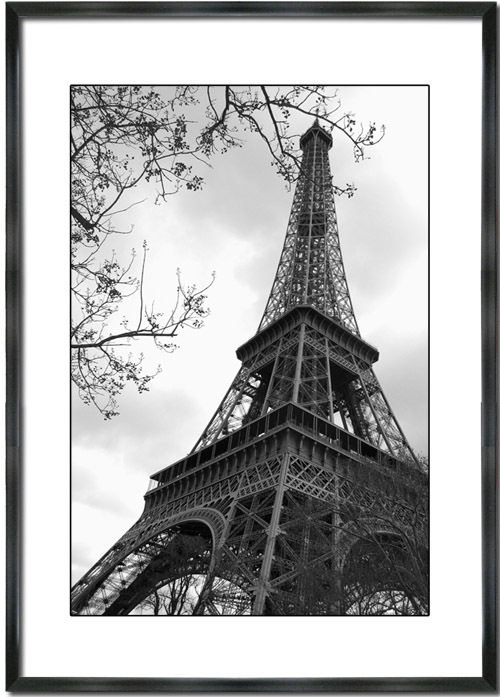 唯美为家装饰画 时尚简约有框画 黑白挂画 欧美建筑 埃菲尔铁塔