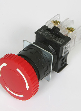 韩国凯昆 KACON Φ22mm 急停开关  旋转自复位 K22-81R01 红色