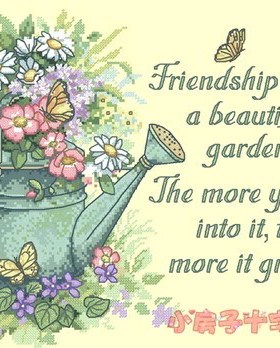 小房子十字绣 正品DMC套件-Friendship Grows(黄色绣布)