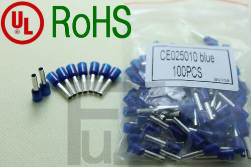 欧式端头尼龙插钳端子E2510