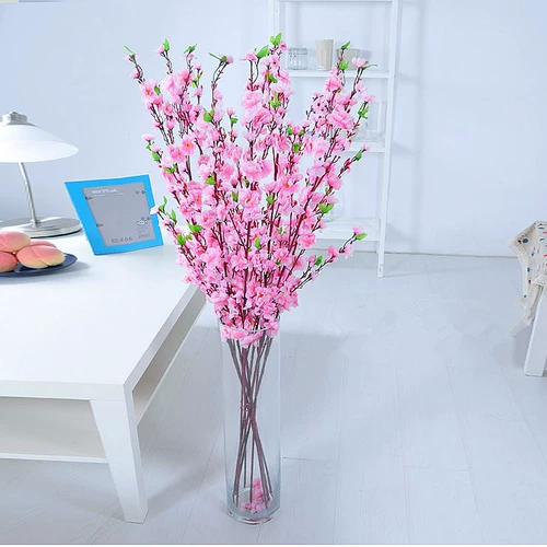 Чонг двойная корона Специальное моделирование поощрения, аналогичная шелковая высокая ветвь цветочный цветок пастырский стиль 60 Большой персиковый цвет 5 цвет.