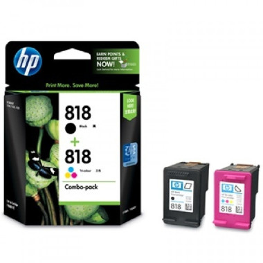 原装惠普/HP818 (黑彩套装) D2668 1668 F2488 2418 ENVY 110墨盒