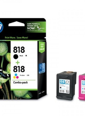 原装惠普/HP818 (黑彩套装) D2668 1668 F2488 2418 ENVY 110墨盒
