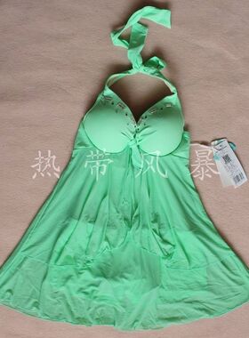 品牌正品号手游泳衣女614119聚拢钢托显瘦连体钻网纱蛋糕裙式平角