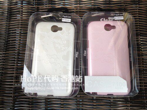 适用三星7102 n7100 note2 kitty clear浮雕手机保护硬壳正品
