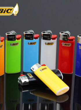 进口法国BIC打火机比克J5J3一次性砂轮个性防爆迷你超薄创意家用