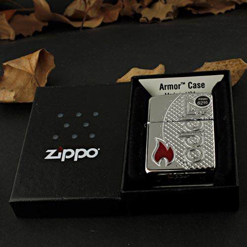 美国原装正品 ZIPPO打火机 芝宝美版 重盔甲火焰 专柜正版 限量版