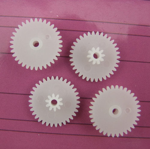 双层齿轮 0.5模数 32082B减速齿轮 塑料 叠牙齿轮32T08T-2B 配件