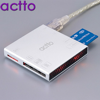 韩国ACTTO安尚16G高速万能读卡器tf sd ms多合一多功能USB2.0迷你