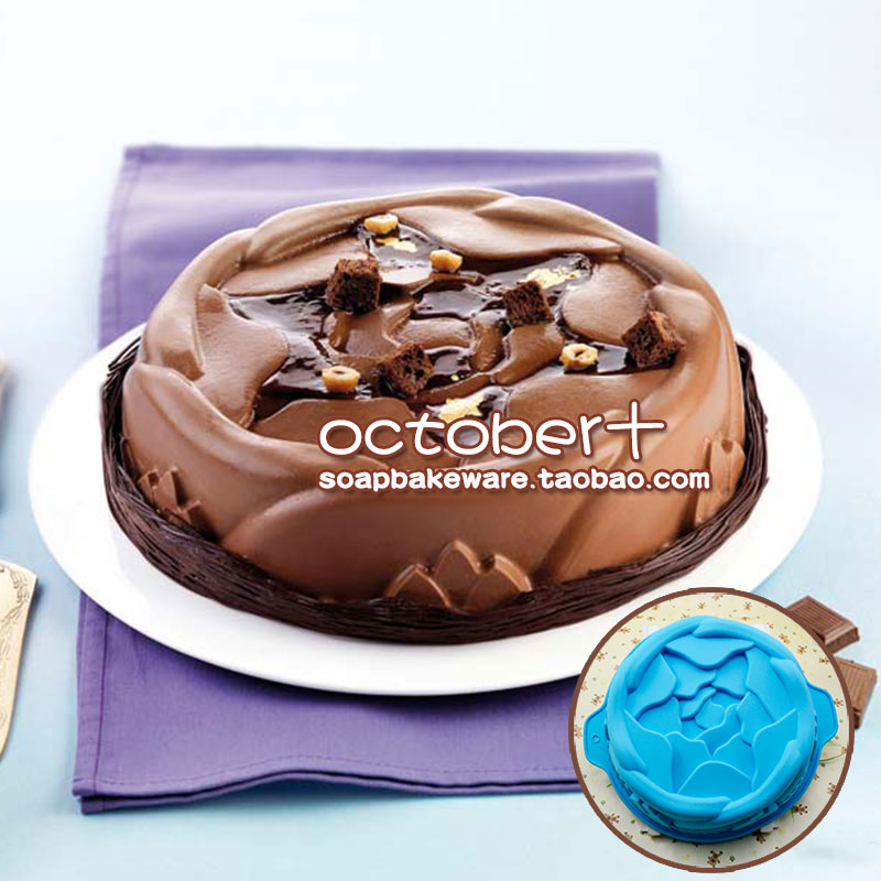 TOLOVE觅爱馆Silicone Fancy Bakeware Cake Pan Low Rose蛋糕模