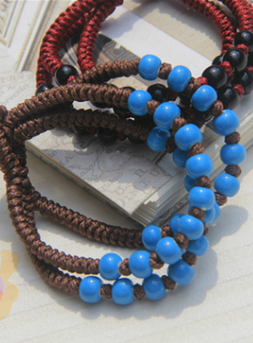 编织多层波西米亚风配饰串珠手链