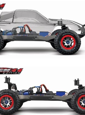 TRAXXAS 6804 6804R SLASH 4X4 铂金版 无刷电卡 短卡(无控)