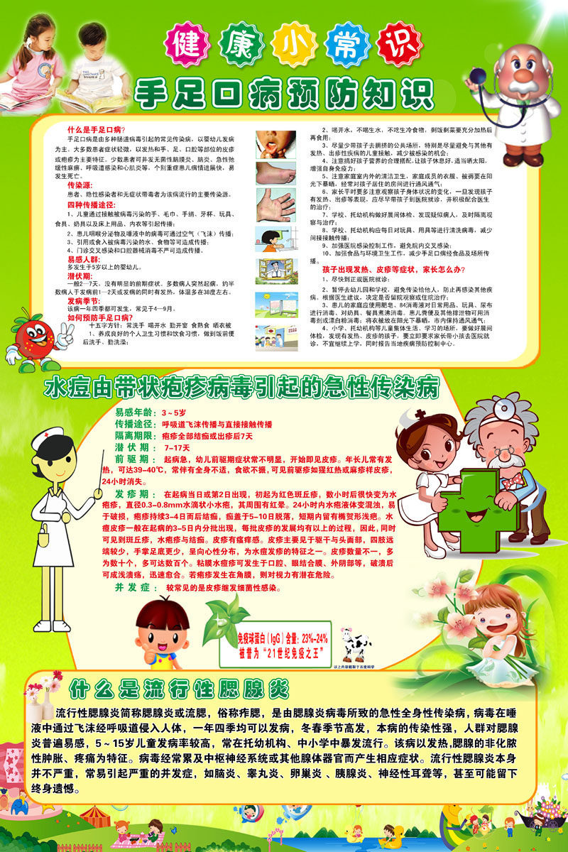 600海报印制海报展板素材537幼儿园健康小常识