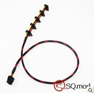 游戏悍将红星R5008P-SATA*5线80CM红黑整组套网可模组定制特价