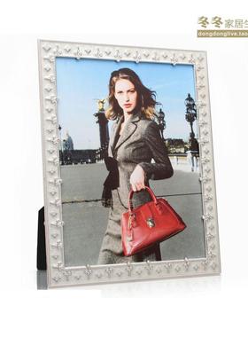 出口欧美--Silver Options 锌合金花边紫色相框相架