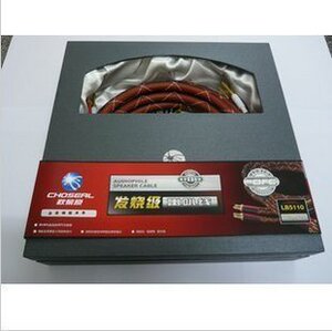Choseal/秋叶原LB-5110发烧喇叭线音箱线音频线纯铜2X2.5米蛇皮网