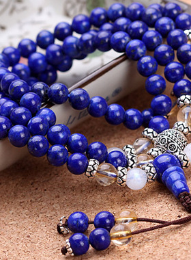 佛珠多圈手串天然青金石
