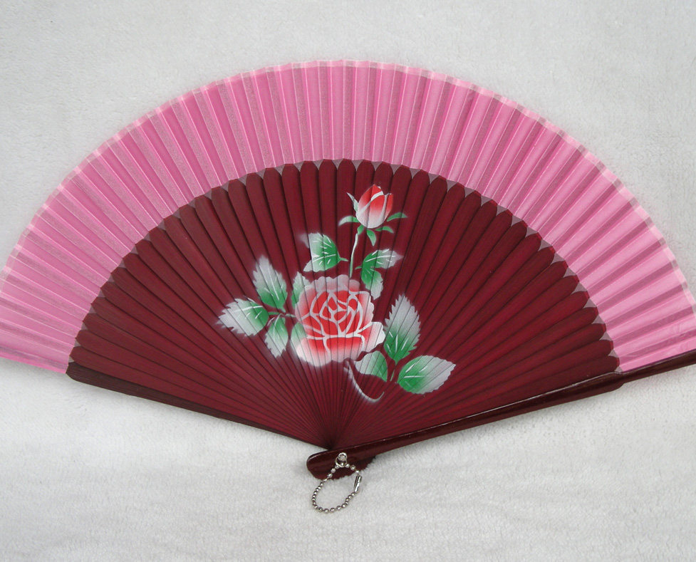 저렴한 공예품 여성 부채 | 해외 여행을위한 작은 선물로 휴대하기 쉬운 여름 실크 손으로 그린 ????다양한 색상의 여성 부채