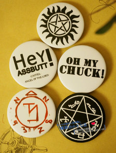 美剧周边SPN 邪恶力量supernatural 5款徽章 恶魔陷阱 五芒星