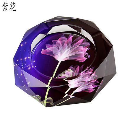 实用水晶玻璃烟灰缸创意礼品特大号精品欧式烟缸商务 公司定制