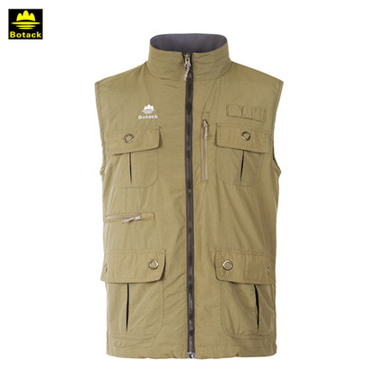botack/布特钓鱼马甲男摄影马甲记者马甲户外多口袋钓鱼马甲