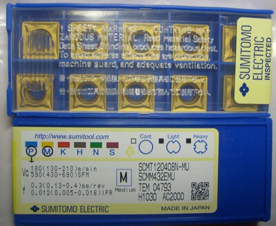 日本住友Sumitomo数控刀片SCMT120408N-MU AC2000