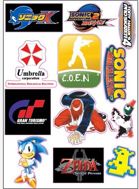 A4充电器新款上市黄金大小整版手机贴纸八神GAME克GT防水磨砂贴26