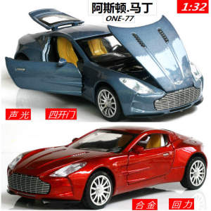 5款包邮 新款 声光 阿斯顿 马丁ONE-77 四开门 合金车模型玩具