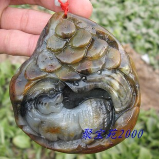 带证书天然和田玉虎把件玉石玉器虎手把件礼品手玩件外家居小摆件