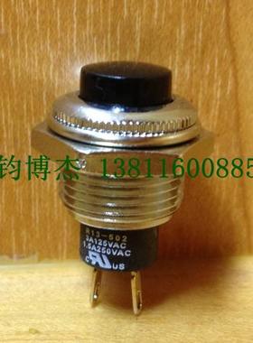 台湾新进SCI 按钮开关 金属复位无锁按通黑色按键开关 R13-502MA
