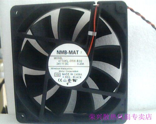 美蓓亚NMBM-AT 24V 0.20A 4710KL-05W-B30 12厘米 双滚珠静音风扇