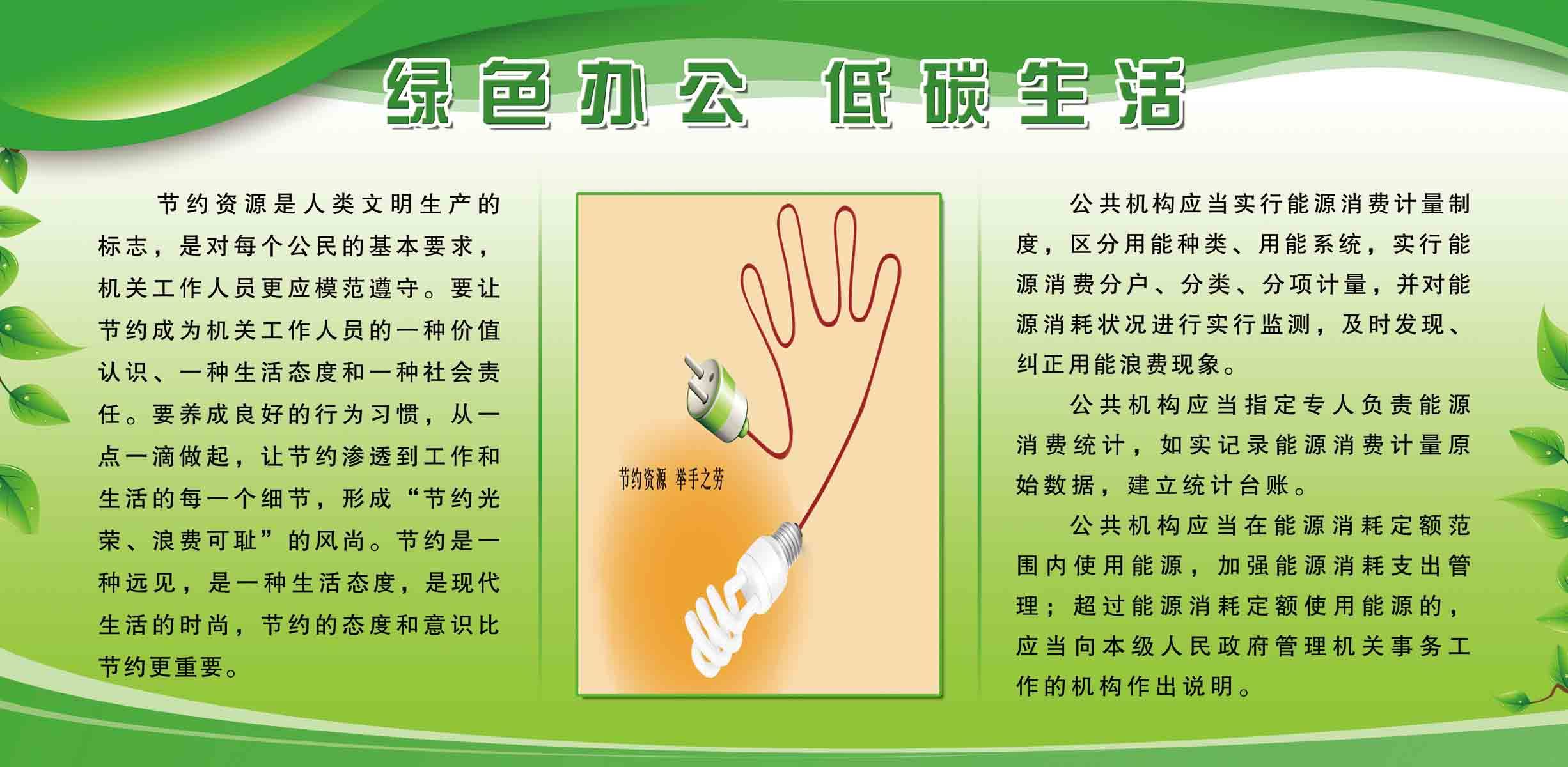 海报印制208海报展板素材(制作)4906节能低碳绿色办公低碳生活