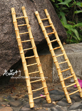 竹根梯子小摆件 迷你竹梯 设计摄影道具竹挂件《步步高升》礼品